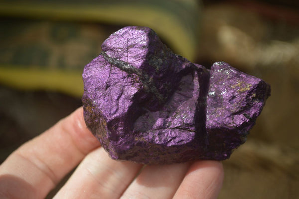 Natural Metallic Purpurite Cobbed Specimens  x 12 From Namibia