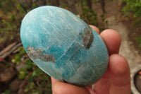 Polished Blue Amazonite Galets  x 12 From Madagascar