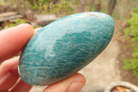 Polished Blue Amazonite Galets  x 12 From Madagascar