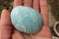 Polished Blue Amazonite Galets  x 12 From Madagascar