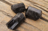 Natural Schorl Black Tourmaline Specimens  x 12 From Zimbabwe