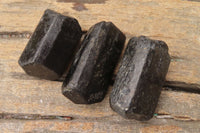 Natural Schorl Black Tourmaline Specimens  x 12 From Zimbabwe