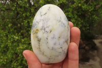 Polished Dendritic White Opal Standing Free Forms  x 4 From Madagascar