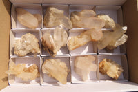 Natural Clear Quartz Clusters  x 12 From Madagascar