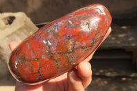 Polished Red Jasper Standing Free Forms  x 3 From Southern Africa