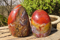 Polished Red Jasper Standing Free Forms  x 3 From Southern Africa