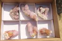 Natural Spirit Ametrine Quartz Specimens  x 6 From South Africa