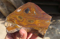 Polished One Side Nguni Jasper Specimens x 4 From Prieska, South Africa