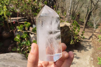 Polished Clear Quartz Crystal Points x 4 From Madagascar