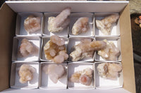 Natural Ametrine Spirit Quartz Clusters x 12 From Boekenhouthoek, South Africa