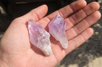 Natural Jacaranda Amethyst Single Crystals x 35 From Mumbwe, Zambia