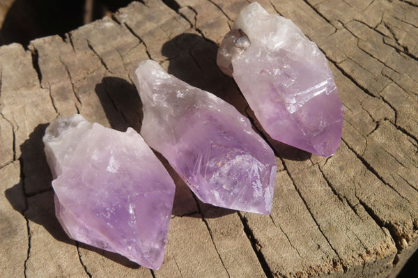 Natural Jacaranda Amethyst Single Crystals x 35 From Mumbwe, Zambia