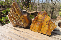 Polished One Side Nguni Jasper Specimens x 2 From Prieska, South Africa