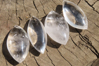 Polished Clear Quartz "Angel Tears" pendant pieces x 20 From Madagascar