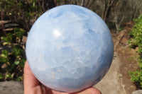 Polished Blue Calcite Spheres x 1 From Ihadilalana, Madagascar