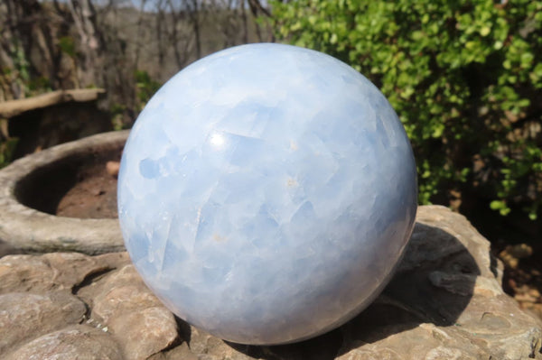 Polished Blue Calcite Spheres x 1 From Ihadilalana, Madagascar