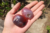 Polished Red Sache River Agate Nodules x 12 From Sache River, Zimbabwe