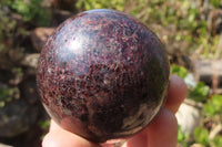 Polished Pyrope Garnet Matrix Spheres x 3 From Mahajanga, Madagascar