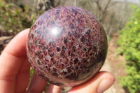 Polished Pyrope Garnet Matrix Spheres x 3 From Mahajanga, Madagascar