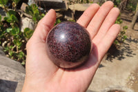 Polished Pyrope Garnet Matrix Spheres x 3 From Mahajanga, Madagascar