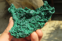 Natural Silky Malachite Specimens x 6 From Kasompe, Congo