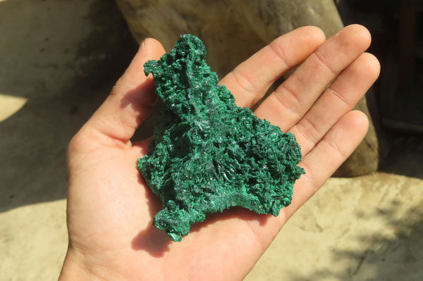 Natural Silky Malachite Specimens x 6 From Kasompe, Congo