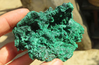 Natural Silky Malachite Specimens x 6 From Kasompe, Congo