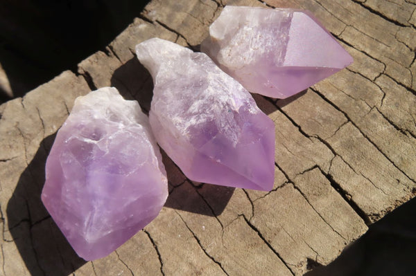 Natural Jacaranda Amethyst Single Crystals x 20 From Mumbwe, Zambia