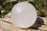 Polished Girasol Pearl Quartz Spheres x 2 From Madagascar