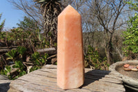 Polished Orange Twist Calcite Tower x 1 From Maevantanana, Madagascar