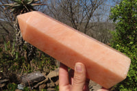 Polished Orange Twist Calcite Tower x 1 From Maevantanana, Madagascar