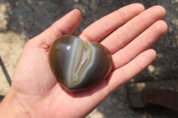 Polished Carnelian Agate Hearts x 12 From West Coast, Madagascar