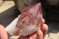 Natural Red Hematoid Phantom Quartz Cluster x 5 From Karoi, Zimbabwe