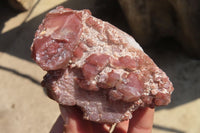 Natural Red Hematoid Phantom Quartz Cluster x 5 From Karoi, Zimbabwe