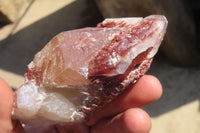 Natural Red Hematoid Phantom Quartz Cluster x 5 From Karoi, Zimbabwe