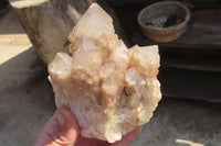 Natural Smokey Quartz Clusters x 2 From Luena, Congo