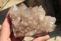 Natural Smokey Quartz Clusters x 2 From Luena, Congo