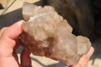 Natural Smokey Quartz Clusters x 2 From Luena, Congo