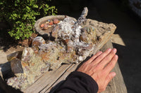 Natural Fluorescent Hyalite Opal On Smokey Quartz Specimen x 1 From Erongo, Namibia