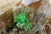 Natural Fluorescent Hyalite Opal On Smokey Quartz Specimen x 1 From Erongo, Namibia