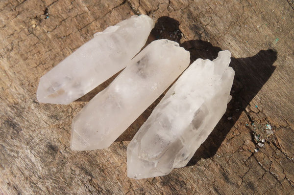 Natural Single Clear Quartz Crystals x 35 From Mpika, Zambia