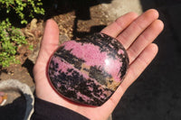 Polished Rhodonite Hearts x 3 From Ambindavato, Madagascar