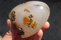 Polished Dendritic Agate Standing Free Forms x 3 From Moralambo, Madagascar