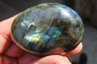 Polished Labradorite Galets / Palm Stones x 12 From Tulear, Madagascar