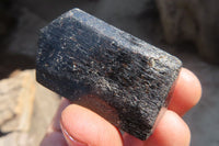 Natural Alluvial Schorl Black Tourmaline Crystals x 12 From Zimbabwe