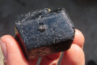 Natural Alluvial Schorl Black Tourmaline Crystals x 12 From Zimbabwe