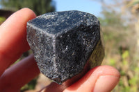 Natural Alluvial Schorl Black Tourmaline Crystals x 12 From Zimbabwe