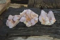 Natural Ametrine Spirit Quartz Clusters x 3 From Boekenhoutshoek, South Africa