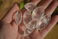 Polished Clear Quartz "Angel Tears" pendant pieces x 20 From Madagascar