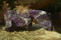 Natural Metallic Purpurite Cobbed Specimens x 6 From Erongo, Namibia